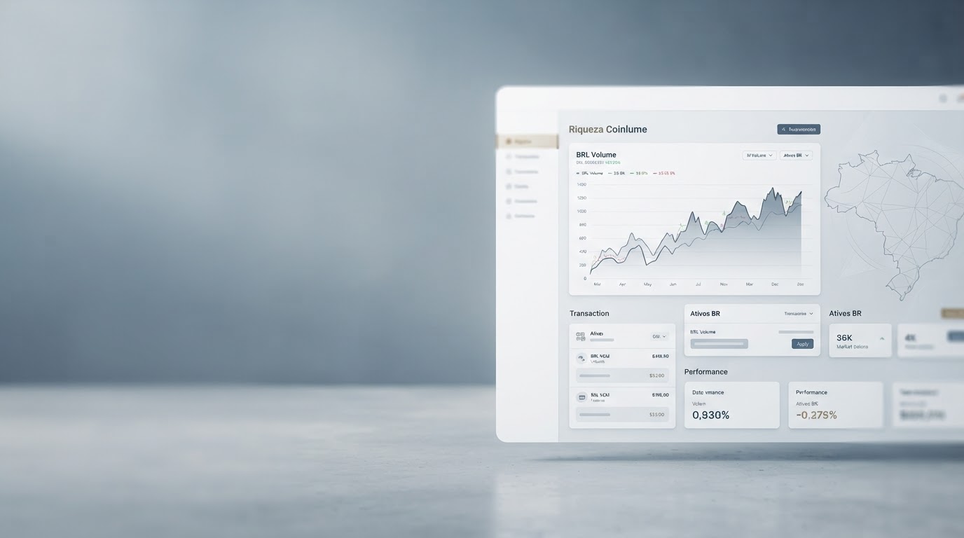 Riqueza Coinlume — painel de análise de dados e mercados em tempo real